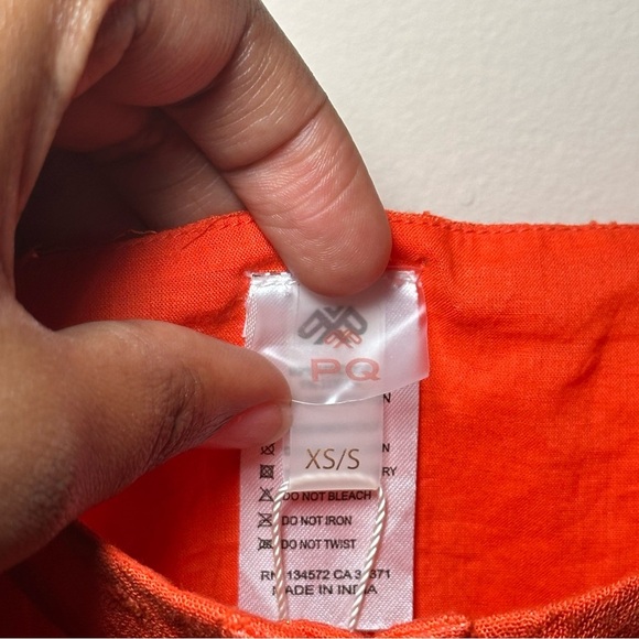 PQSwim Everly Romper Vibrant Orange Flowy Summer Vacation Resortwear Staple XS/S - Picture 8 of 16